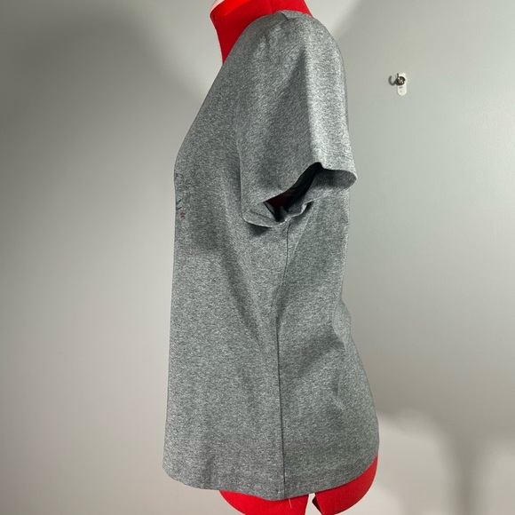 Women's Cropped XL Fitted Grey T-shirt - Picture 4 of 5